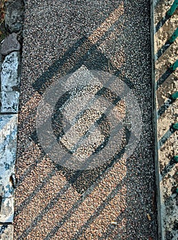 Floor texture consisted with gravel arrangement