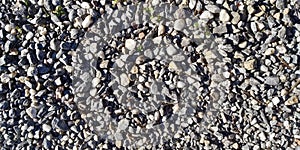 Floor texture with stones. Dry Floor photo
