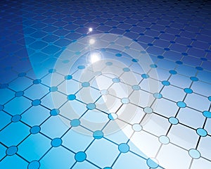 Floor tiles blue circles
