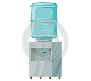 Floor water cooler for office and home. Water dispenser. Portable source of drinking water