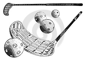 Floorball equipment photo