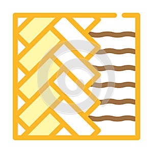 flooring building material color icon vector illustration