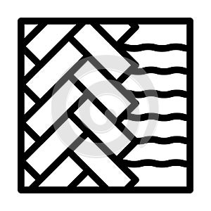 flooring building material line icon vector illustration