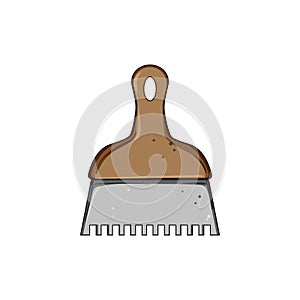 flooring notched trowel cartoon vector illustration