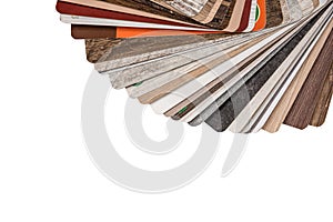 Flooring samples isolated