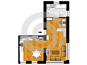 Floorplan 3d. Floor plan. Color floor plans 3d