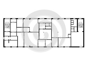 Floorplan. Apartment plan layout house. Plan space. Interior design elements kitchen, bedroom, bathroom.