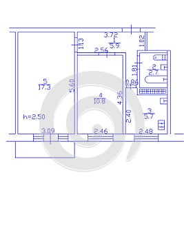 Floorplan illustration. Floor plan. Autocad