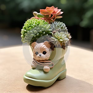 Floppy Boot Succulent A Cute Dog-inspired Miniature Plant In Angura Kei Style