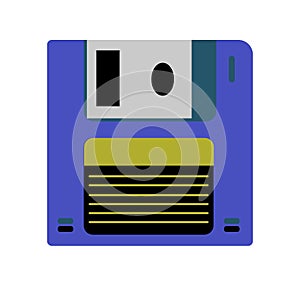 Floppy disc icon on white background