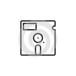 Floppy disc line icon