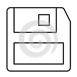 Floppy disc thin line icon