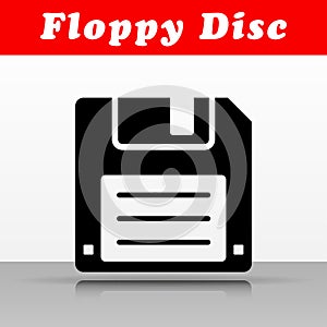 Floppy disc vector icon design