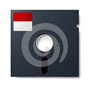 Floppy Disk 5 1/4 inch (minifloppy) Top View