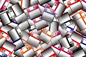Colorful Floppy disk background