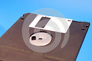 Floppy disk,black floppy blue background