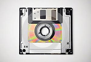 Floppy Disk On Clean White Background