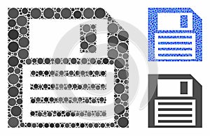 Floppy Disk Composition Icon of Circle Dots