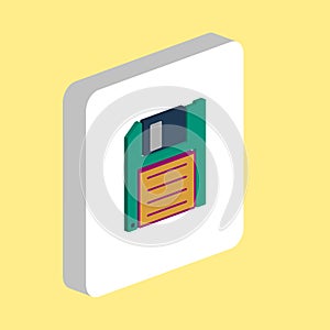 Floppy disk computer symbol