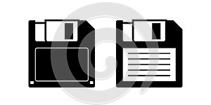 Floppy disk (diskette) icon. Symbol of conservation or information.
