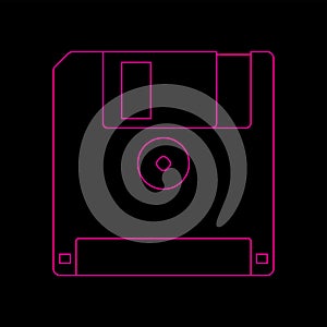 Floppy disk (diskette) icon. Symbol of conservation or information.