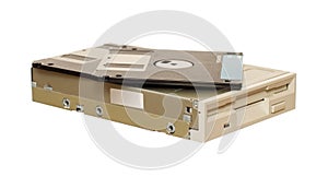 Floppy disk drive with diskettes