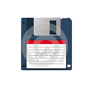Floppy Disk Flat Design Illustration