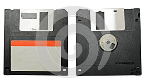 Floppy disk front and back photo