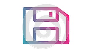 Floppy Disk Icon, Data Storage and Archive Symbol, vector design Generative AI