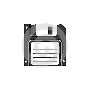 Floppy disk icon in modern flat style. Vector