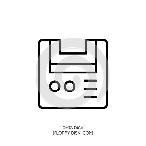 Floppy Disk Icon - Retro Data Storage Symbol