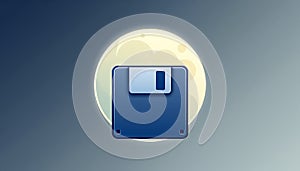 Floppy disk icon retro, vintage technology, data storage and nostalgia Generative AI