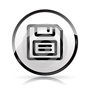 Floppy disk icon on white background