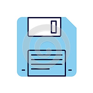 Floppy Disk Line related vector icon