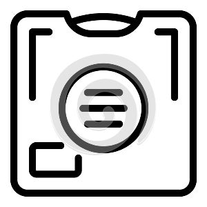Floppy disk saving data with label representing storage device