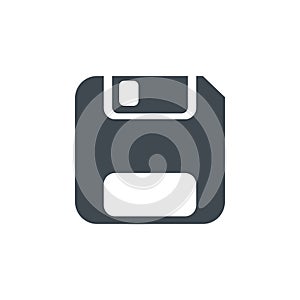Floppy disk vector flat design icon
