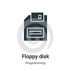 Floppy disk vector icon on white background. Flat vector floppy disk icon symbol sign from modern programming collection for