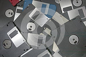 Floppy Disks magnetic computer data storage.