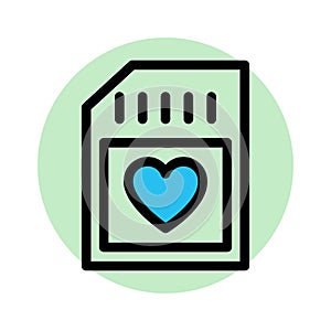 Floppy, floppy disk fill background vector icon which can easily modify or edit