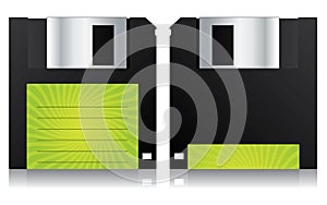 Floppy with green label