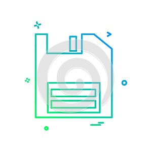 Floppy icon design vector