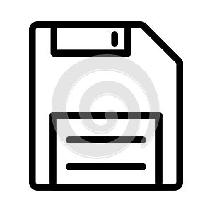 Floppy thin line vector icon