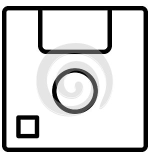 Floppy Isolated Vector Icon That can be easily Modified or Edited.