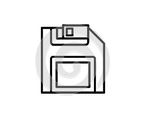 Floppy line icon