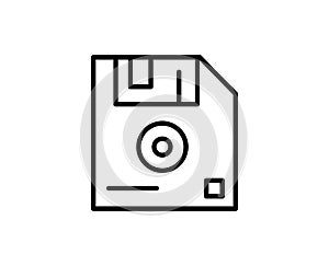 Floppy line icon