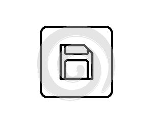 Floppy line icon