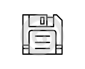 Floppy line icon