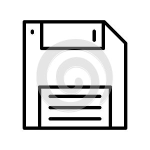 Floppy thin line vector icon