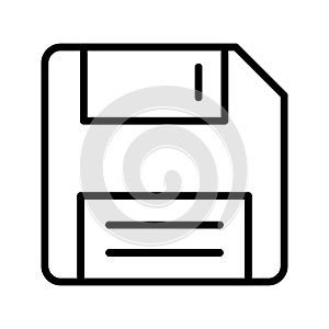 Floppy thin line vector icon