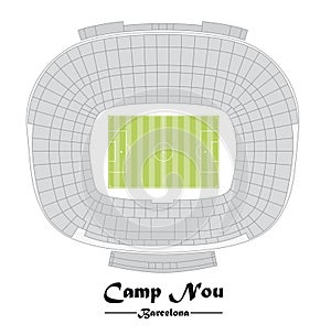 Flor plan of the Stadium Camp Nou in Barcelona